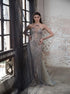 Mermaid Halter Tulle Prom Dresses with Beadings and Rhinestones LBQ0248